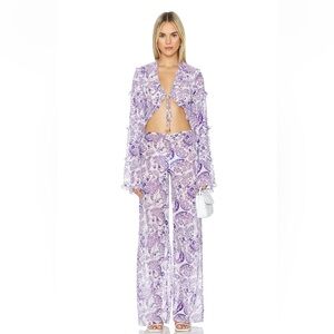 Bananhot bikini + cover up set purple bandana